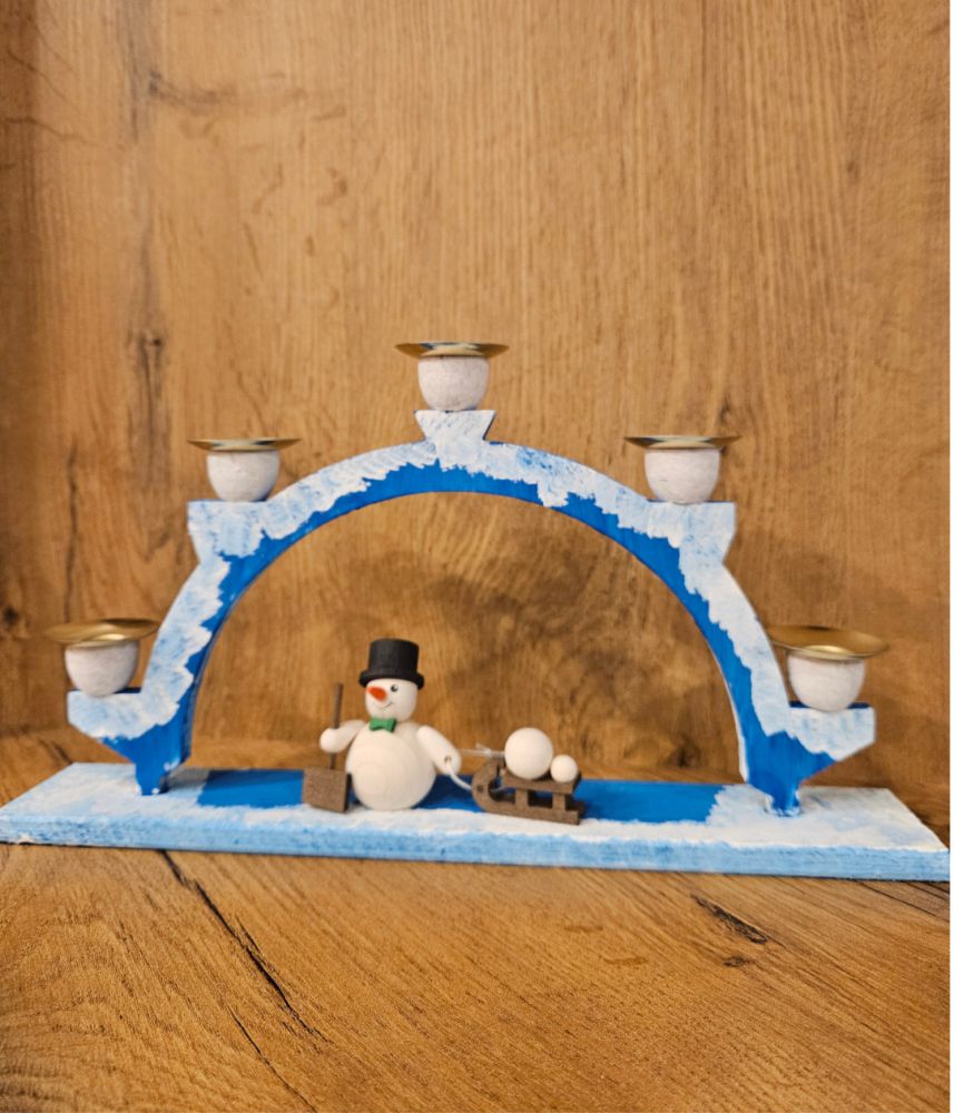 Bastelgalerie Meisterwerk Schwibbogen Schneemann
