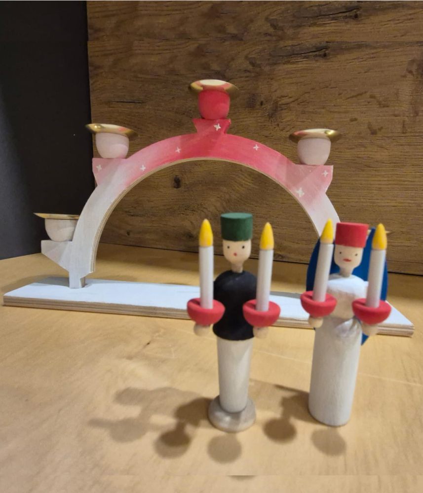 Bastelgalerie Meisterwerk Schwibbogen Bergmann Engel